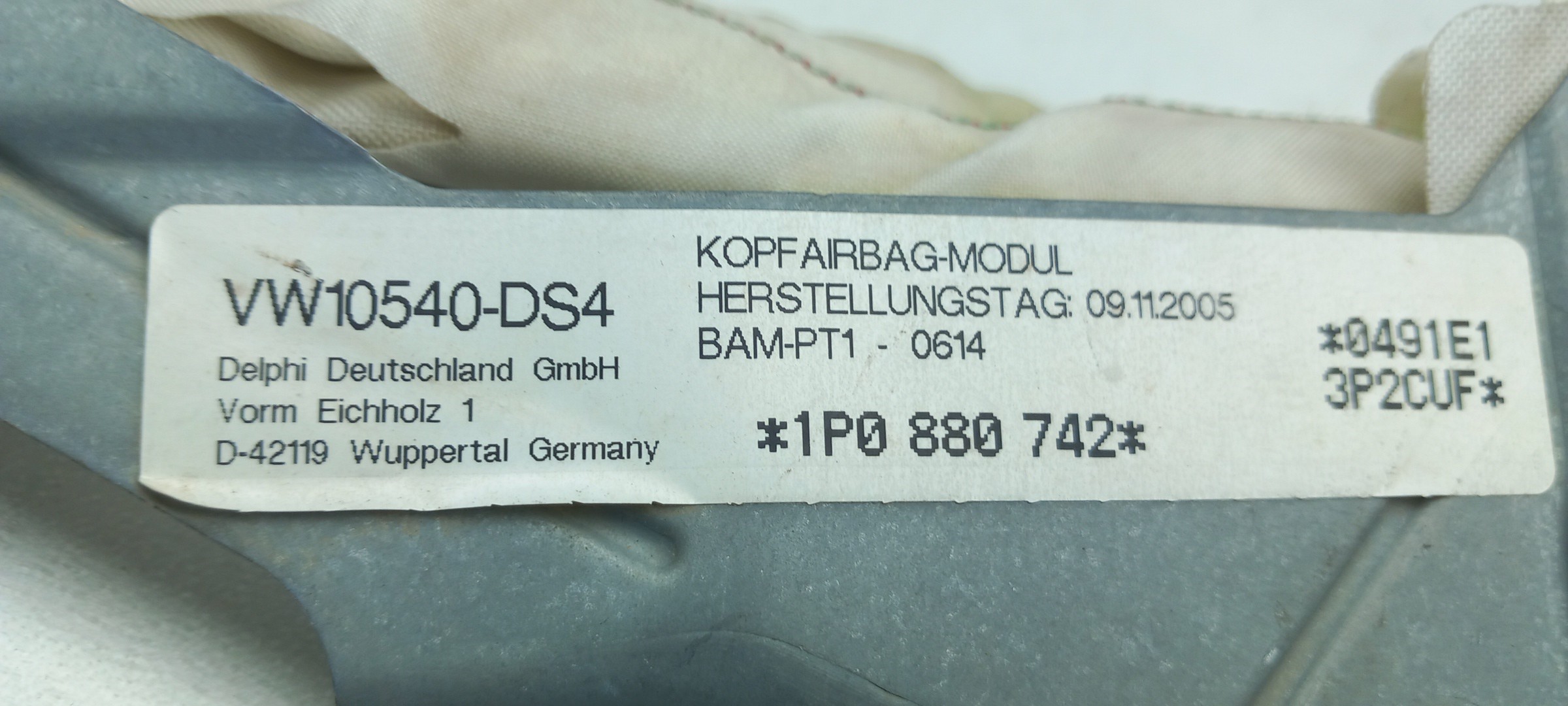 Right Curtain Airbag SEAT Leon (1P1) Imagem-2