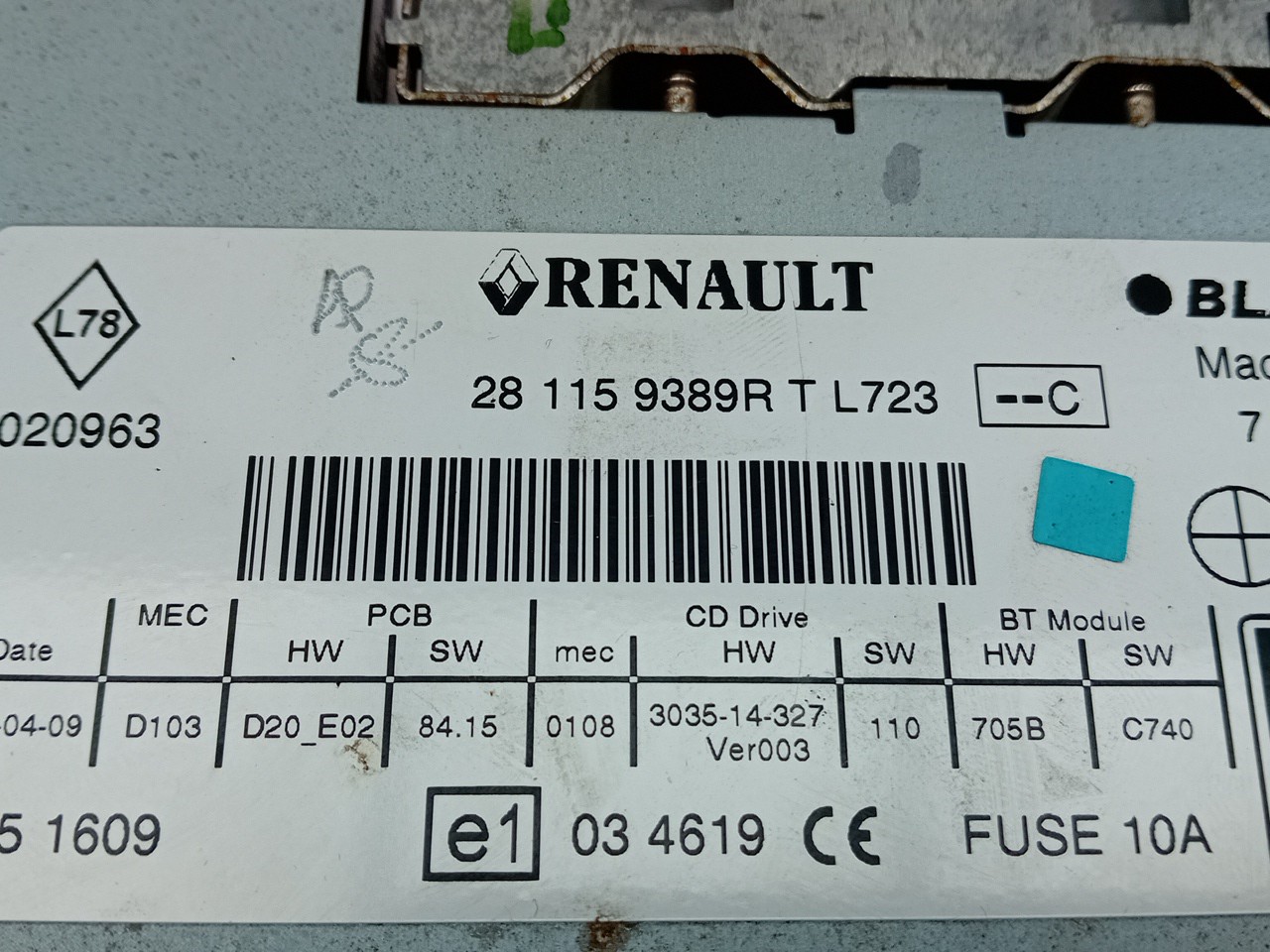 Radio / autorradio RENAULT Megane III (BZ0_) Imagem-4
