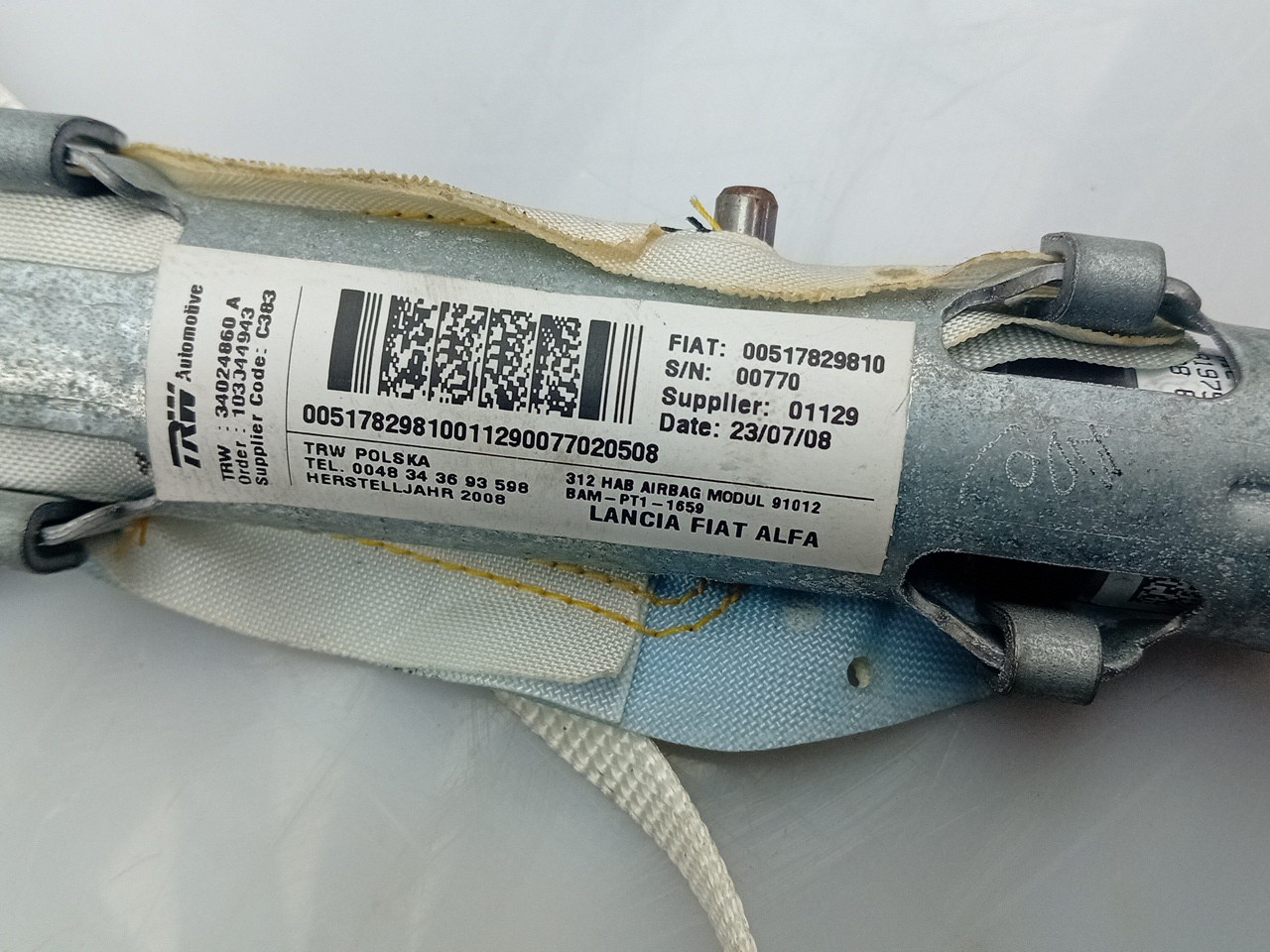 Airbag a Tendina Sinistra FIAT 500 (312_) Imagem-2