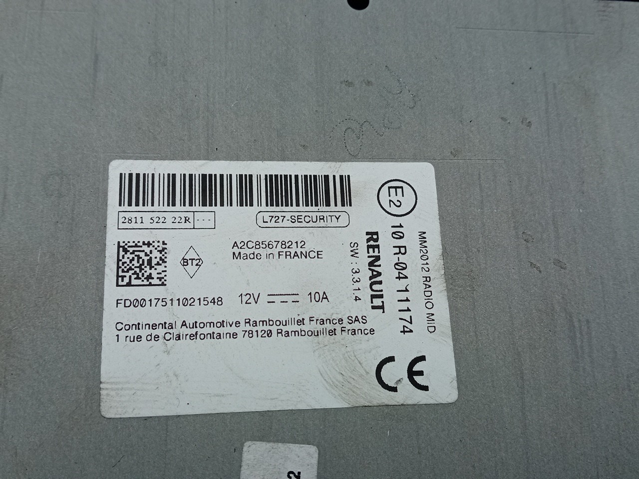 Radio / autorradio RENAULT Twingo III (BCM_) Imagem-3