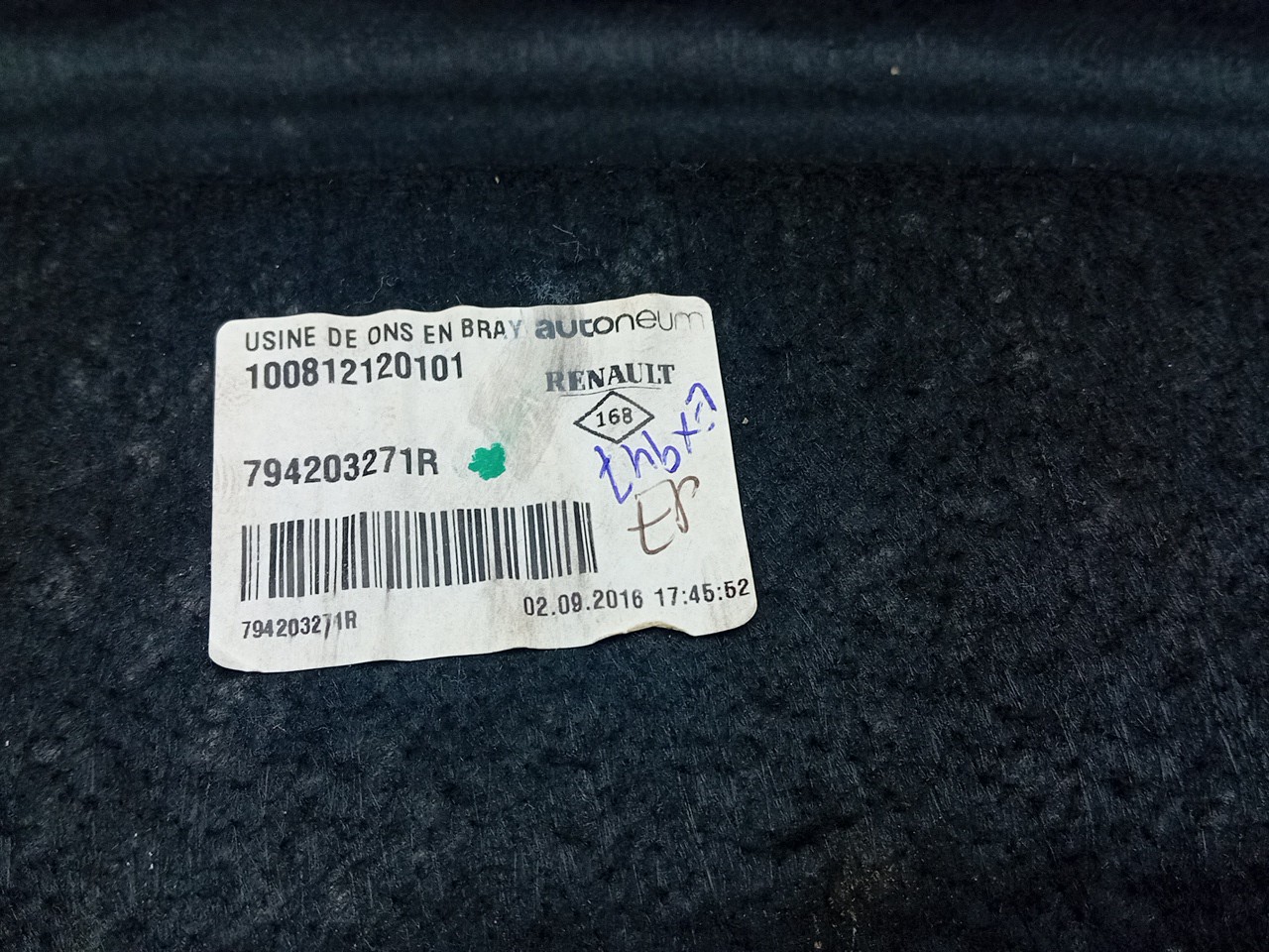Rear Parcel shelf / trunk cover RENAULT Zoe (BFM_) Imagem-4
