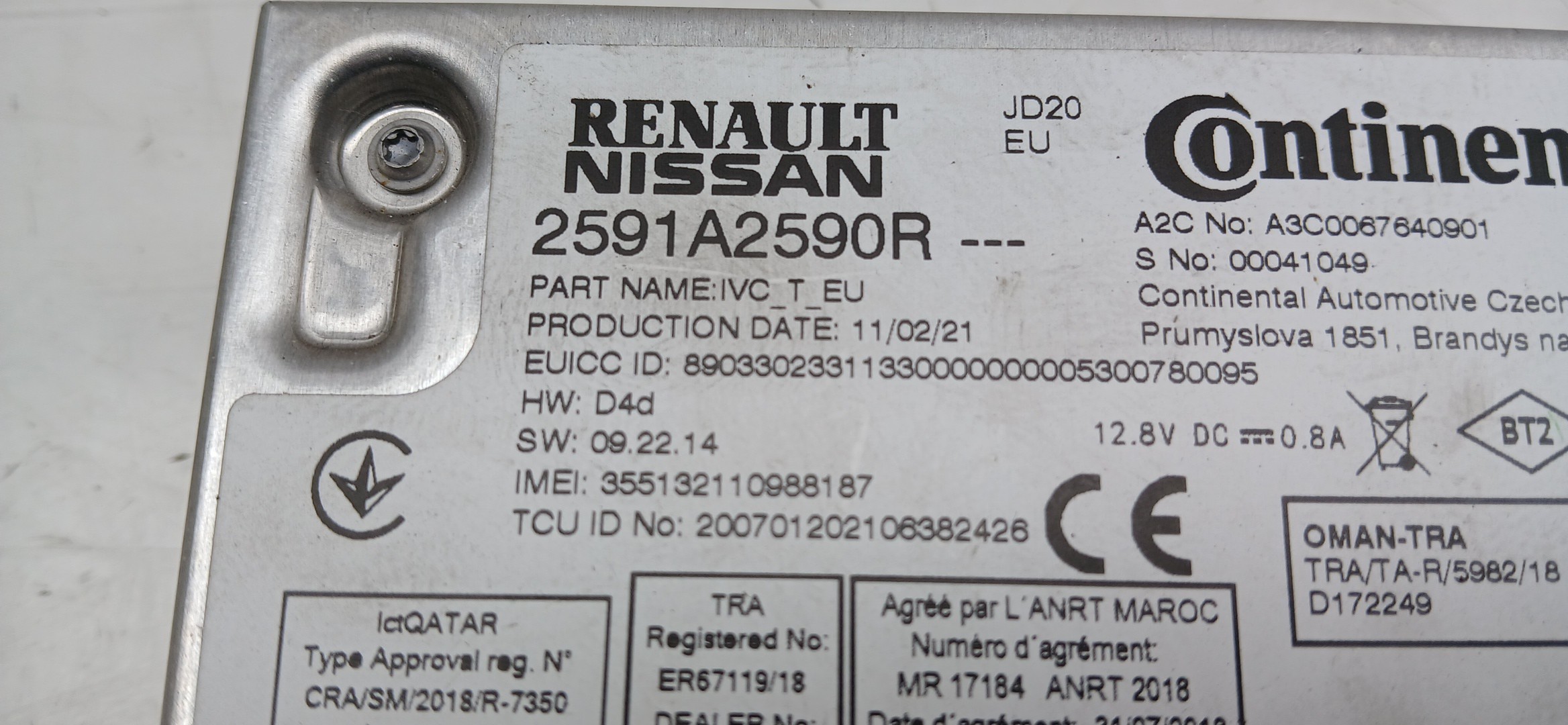 Módulo bluetooth RENAULT Zoe (BFM_) Imagem-3
