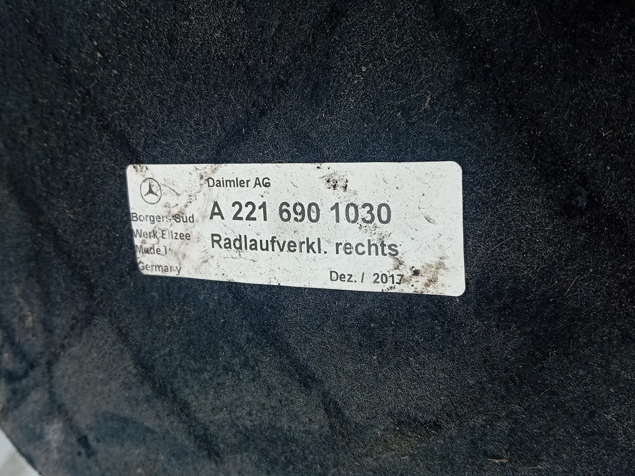 Cava roda trás direita MERCEDES-BENZ Classe S (W221) Imagem-2