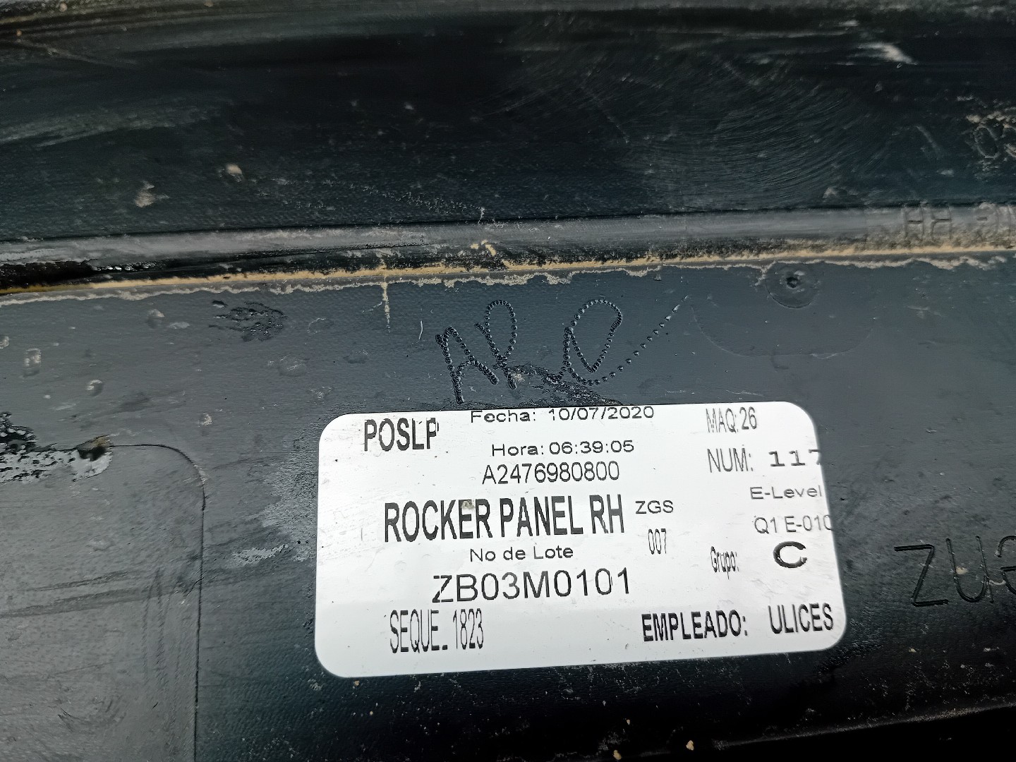 Right side sill MERCEDES-BENZ GLB-Class (X247) Imagem-5