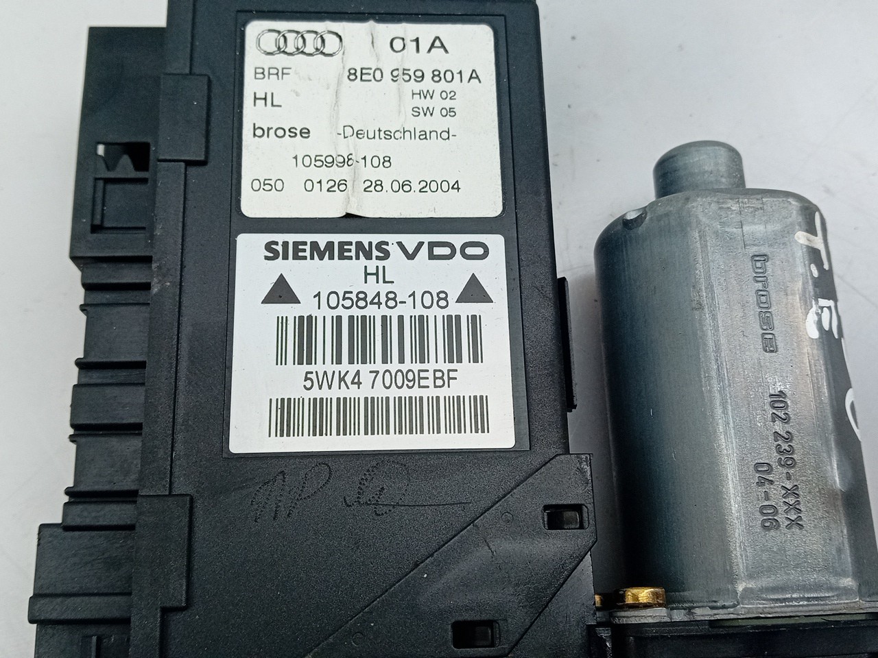Motor Elevalunas Trasero Derecho AUDI A4 (8E2, B6) Imagem-3