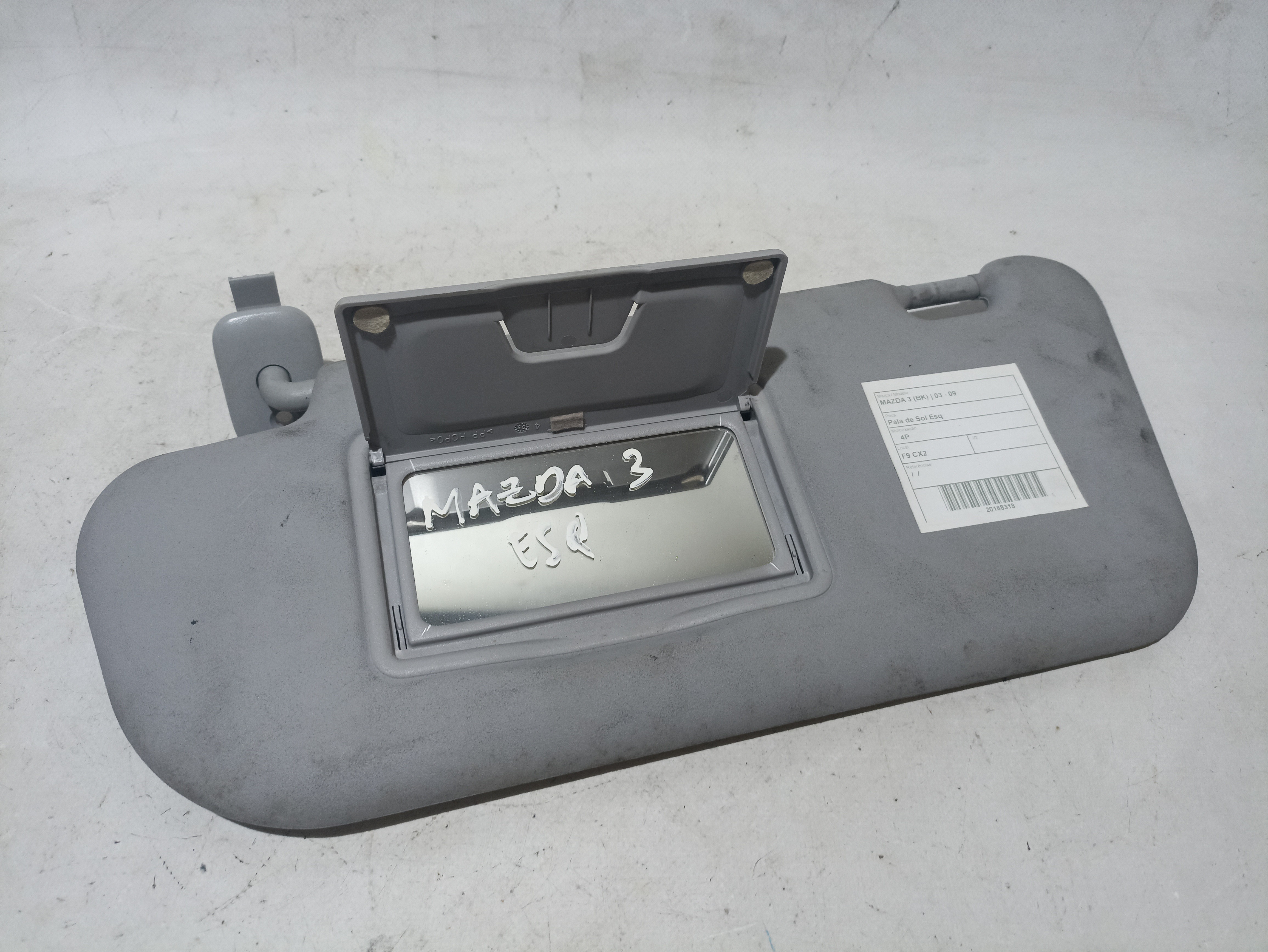 Left Sun Visor MAZDA 3 (BK) Imagem-1