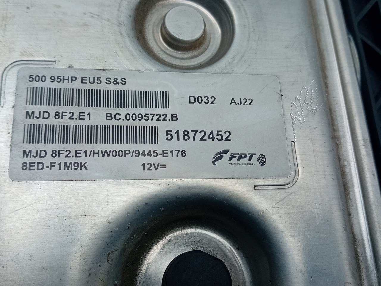 Engine control unit / ECU FIAT 500 C (312_) Imagem-3