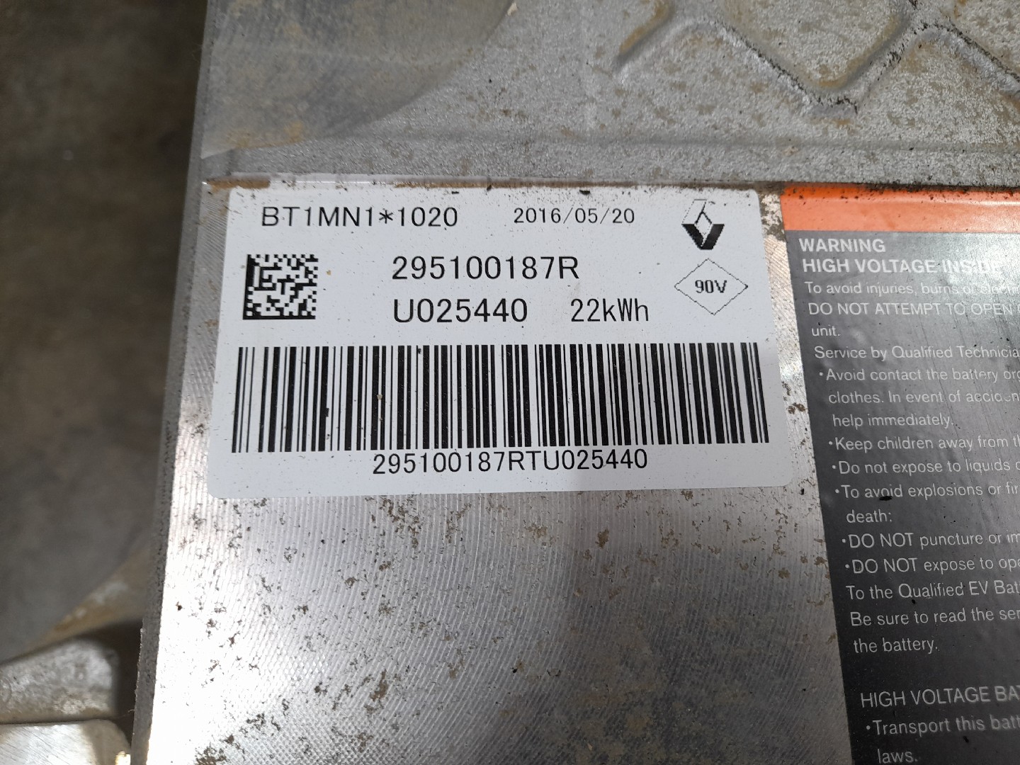 Battery RENAULT Kangoo Express (FW0/1_) Imagem-3