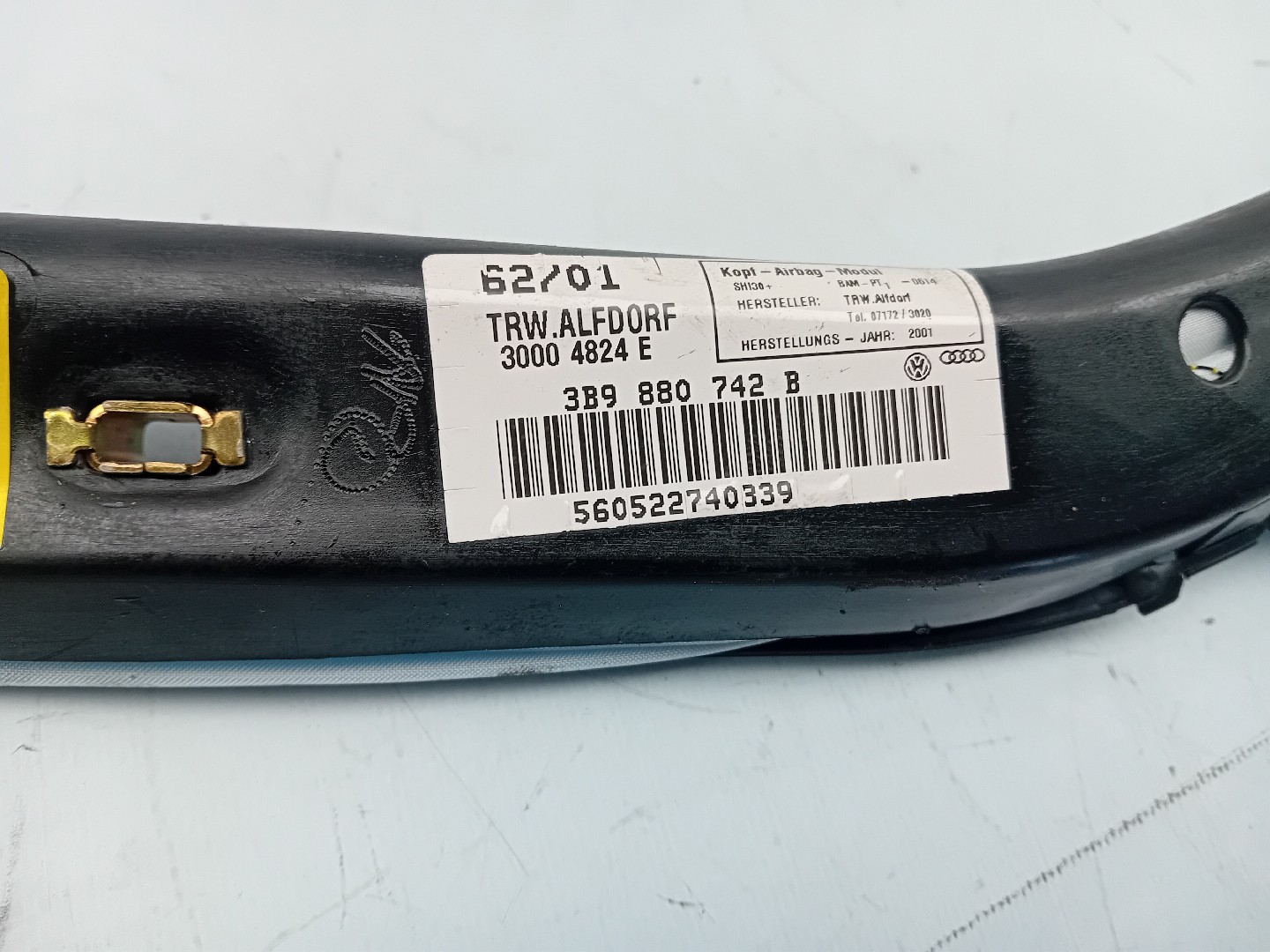 Airbag Rideau Droite VOLKSWAGEN Passat Variant (3B6) Imagem-3