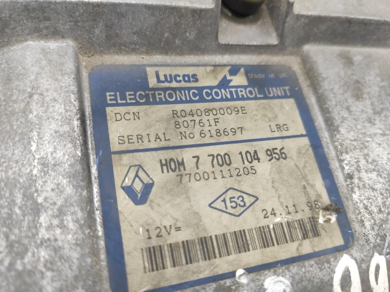 Engine control unit / ECU RENAULT Clio II (BB0/1/2_, CB0/1/2_) Imagem-2