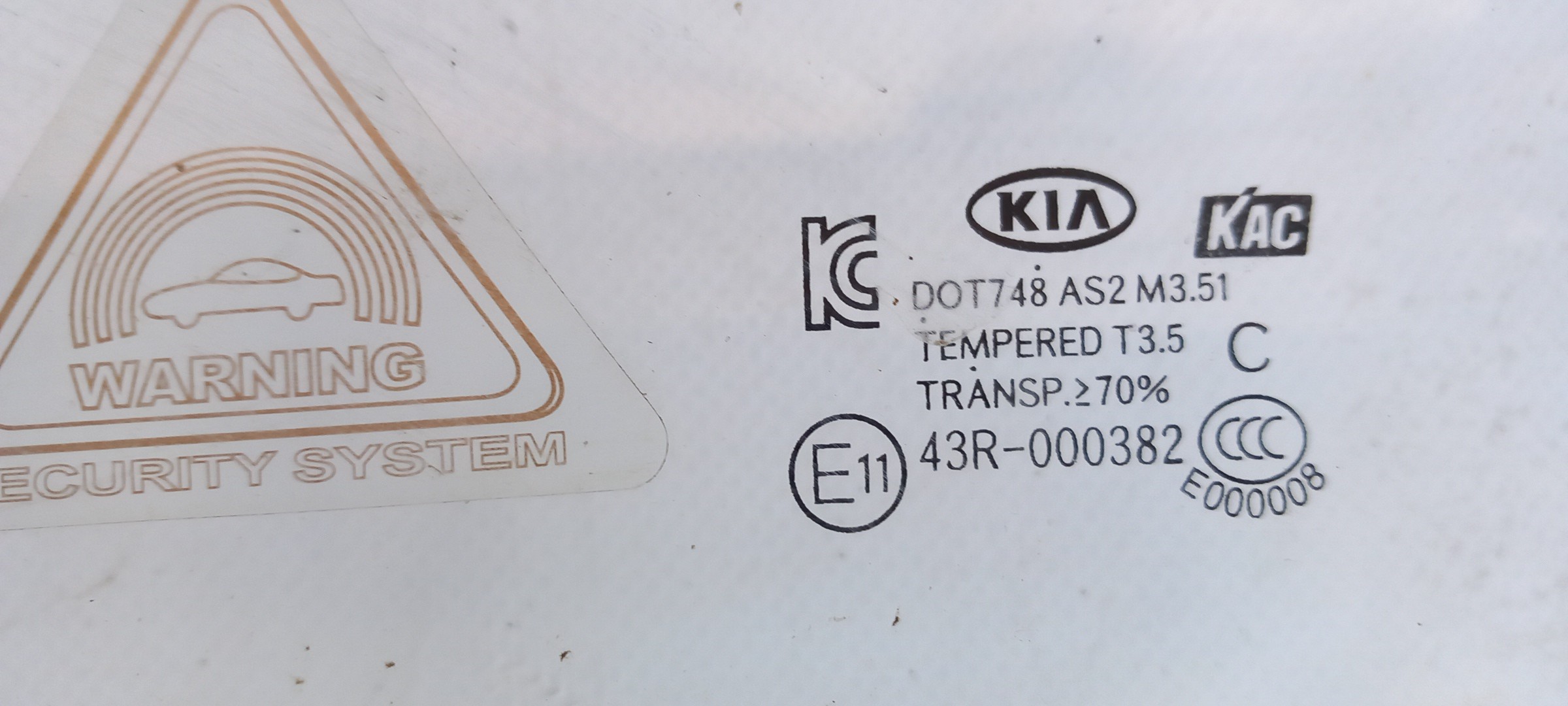 Left front door glass KIA Rio III (UB) Imagem-1