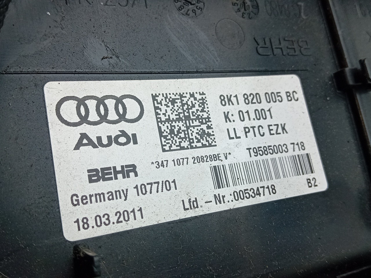 Caixa Chaufagem sofagem AUDI A4 (8K2, B8) Imagem-3