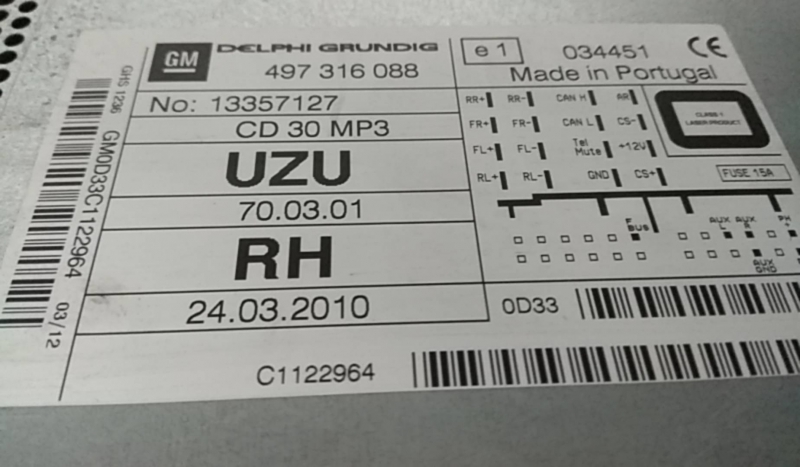 Radio / autorradio OPEL Corsa D Imagem-2