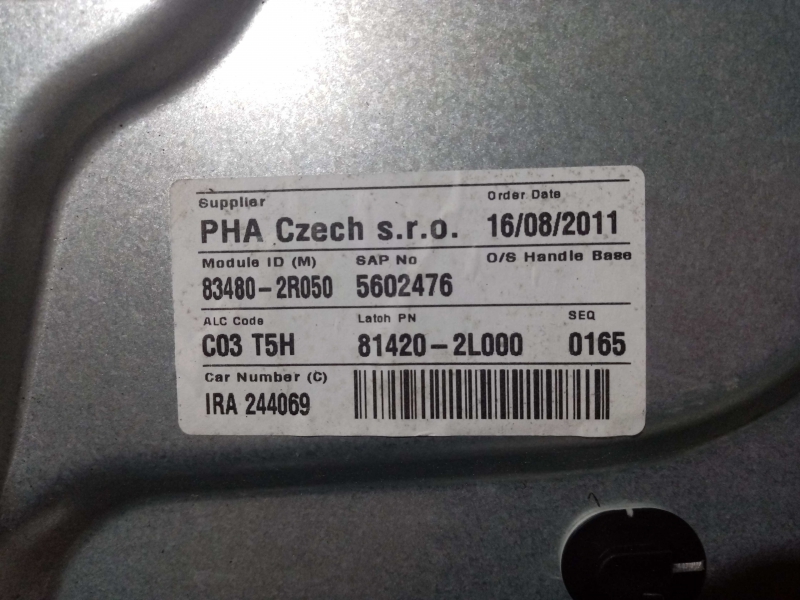 Elevalunas trasero derecho HYUNDAI i30 (FD) Imagem-2