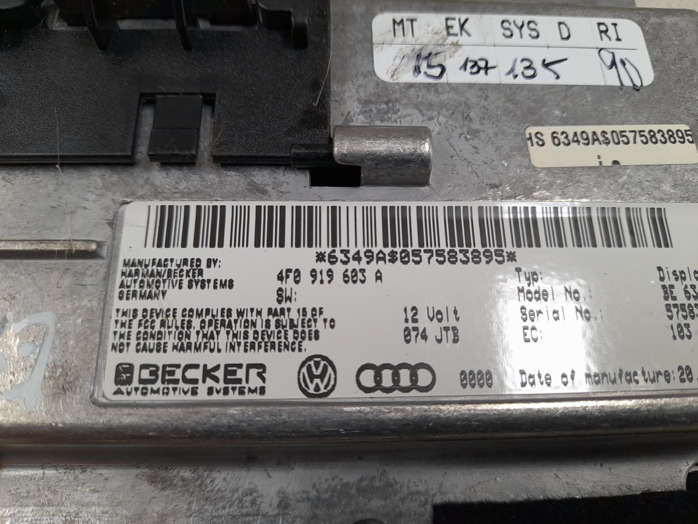 Écran de Navigation AUDI A6 (4F2, C6) Imagem-2