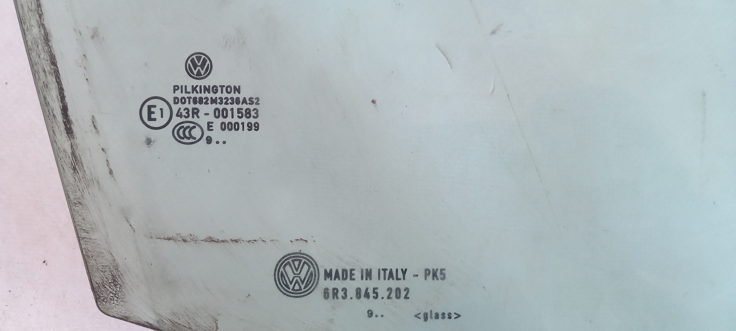 Right front door glass VOLKSWAGEN Polo (6R, 6C) Imagem-1
