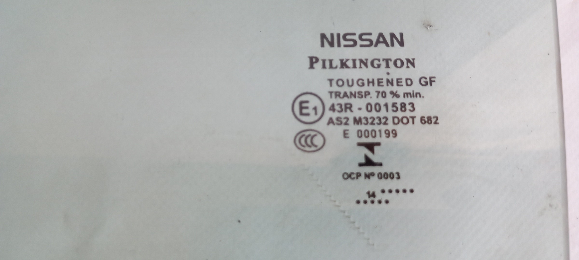 Vitre porte arrière gauche NISSAN Qashqai II (J11) Imagem-1