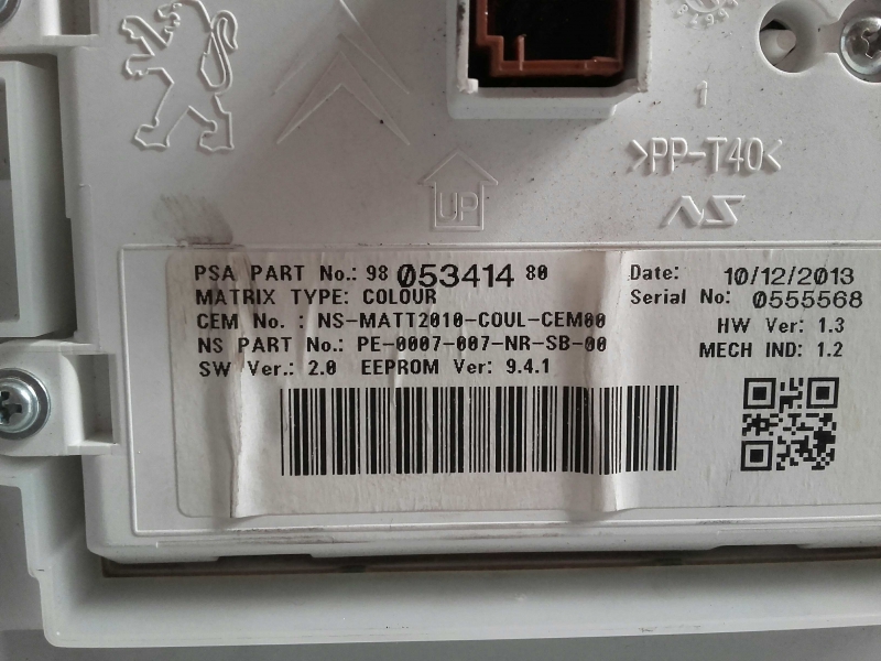 Instrument cluster PEUGEOT 2008 I (CU_) Imagem-2