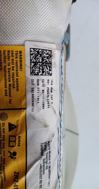 Airbag Cortina Derecho VOLKSWAGEN Golf V Variant (1K5) Imagem-1