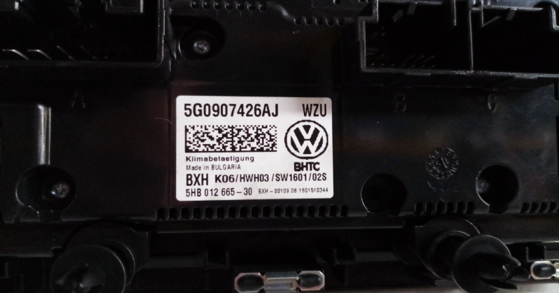 Botão / interruptor do AC VOLKSWAGEN Golf VII (5G1, BQ1, BE1, BE2) Imagem-2