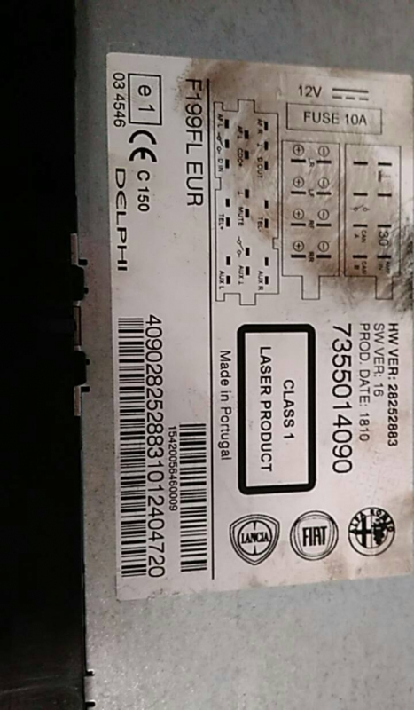 Car radio FIAT Punto Evo (199_) Imagem-2