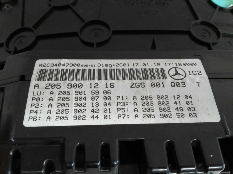 Compteur de vitesse MERCEDES-BENZ Classe C (W205) Imagem-3