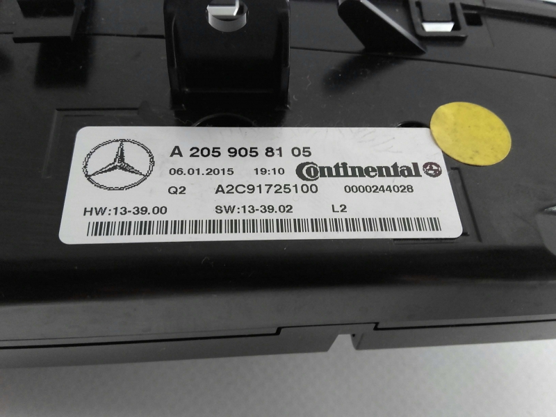 Bouton / interrupteur climatisation MERCEDES-BENZ Classe C (W205) Imagem-3