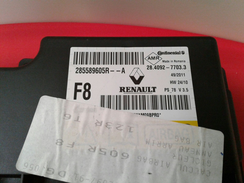 Steuergerät Airbag RENAULT Scénic III (JZ0/1_) Imagem-1