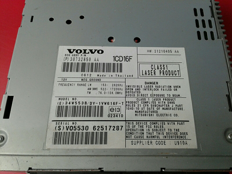 Radio / autorradio VOLVO V50 (MW) Imagem-2
