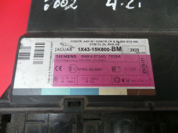 Pulsante / interruttore elettromeccanico JAGUAR S-Type (X200) Imagem-2