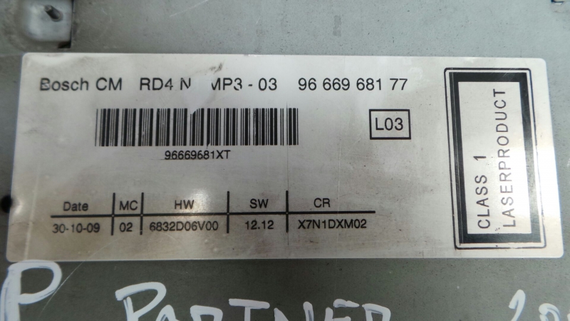 Radio / autorradio PEUGEOT Partner II Imagem-4