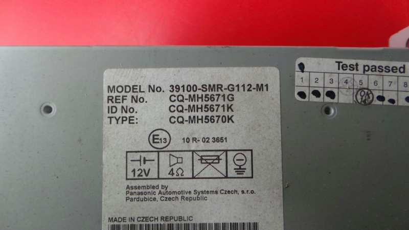 Autoradio HONDA Civic VIII Hatchback (FN_, FK_) Imagem-4