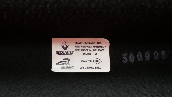 Rear Parcel shelf / trunk cover RENAULT Megane III (BZ0_) Imagem-7