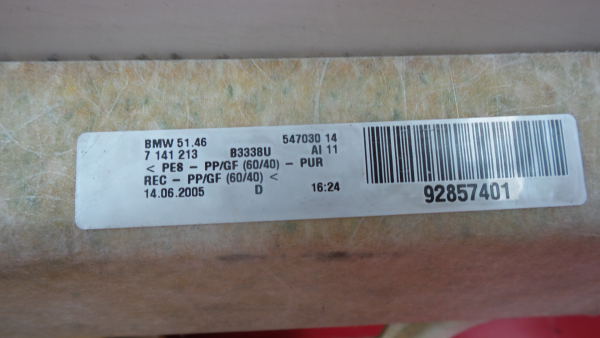 Rear Parcel shelf / trunk cover BMW 3 (E90) Imagem-6