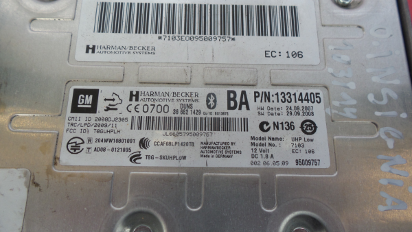 Module Bluetooth OPEL Insignia A (G09) Imagem-3