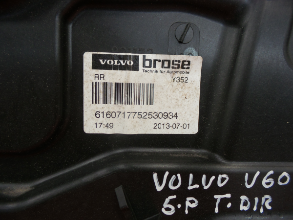 Alzavetro posteriore destro VOLVO V60 I (155) Imagem-6