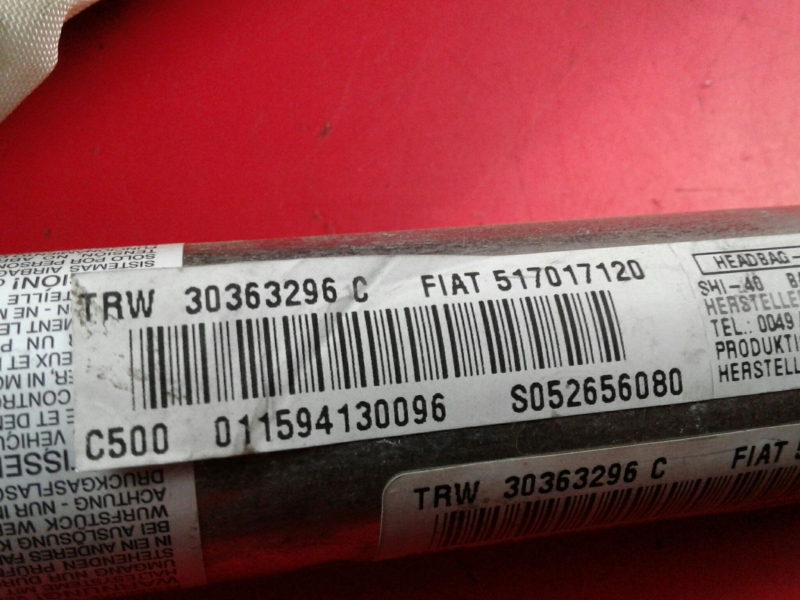 Airbag cortina esquerdo FIAT Grande Punto (199_) Imagem-1