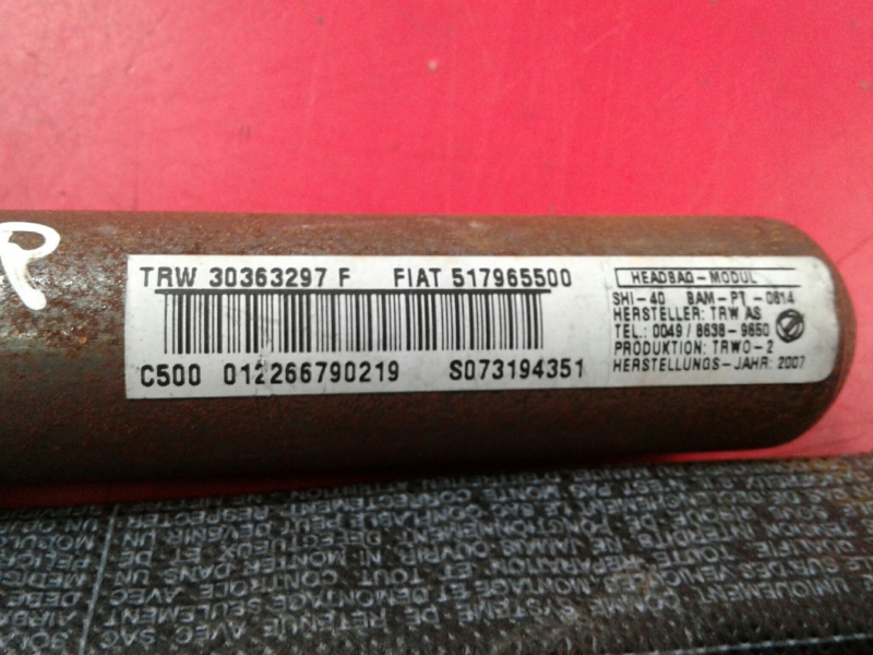 Airbag Rideau Droite FIAT Grande Punto (199_) Imagem-1