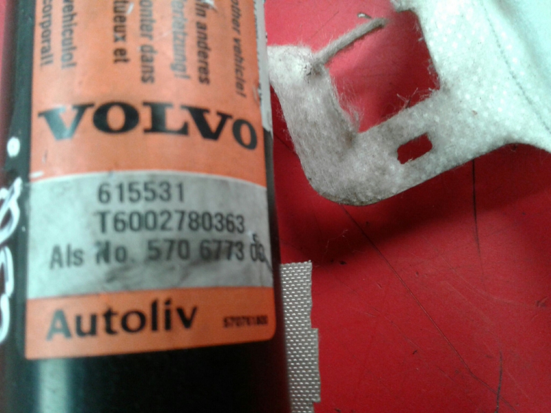 Airbag cortina esquerdo VOLVO S40 I (VS) Imagem-1