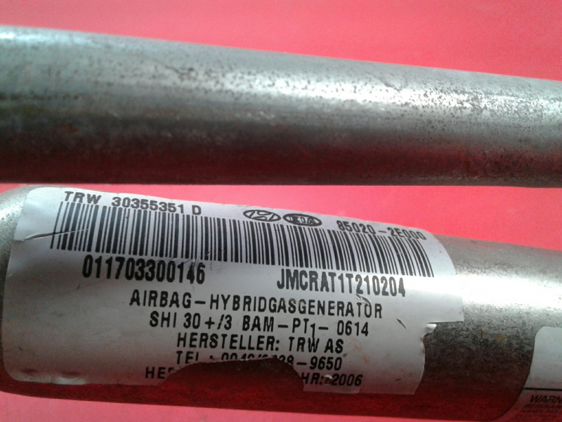 Right Curtain Airbag HYUNDAI Tucson (JM) Imagem-1