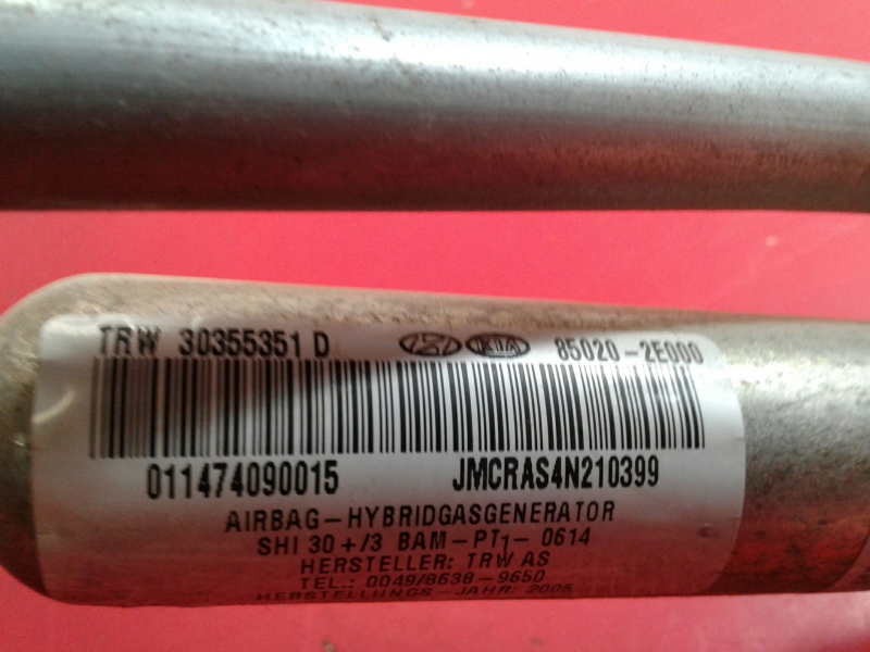 Airbag Rideau Droite HYUNDAI Tucson (JM) Imagem-2