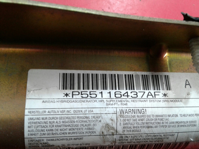 Airbag Cortinha Izquierdo JEEP Grand Cherokee II (WJ, WG) Imagem-1