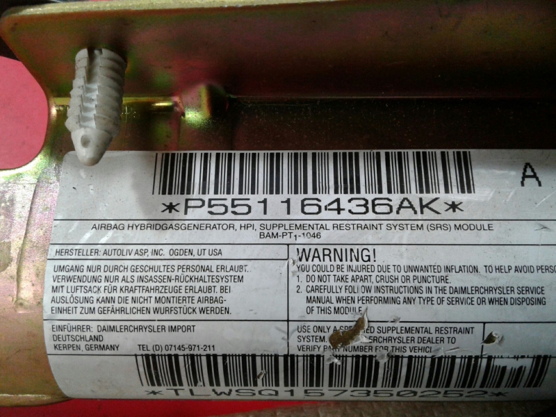 Airbag Cortina Derecho JEEP Grand Cherokee II (WJ, WG) Imagem-1