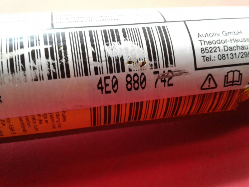 Right Curtain Airbag AUDI A3 (8P1) Imagem-2