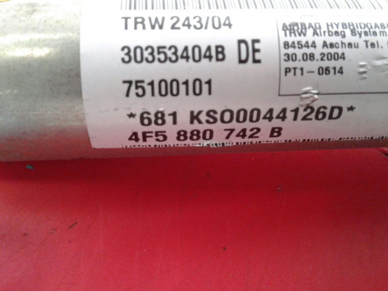 Airbag Cortina Derecho AUDI A6 (4F2, C6) Imagem-1