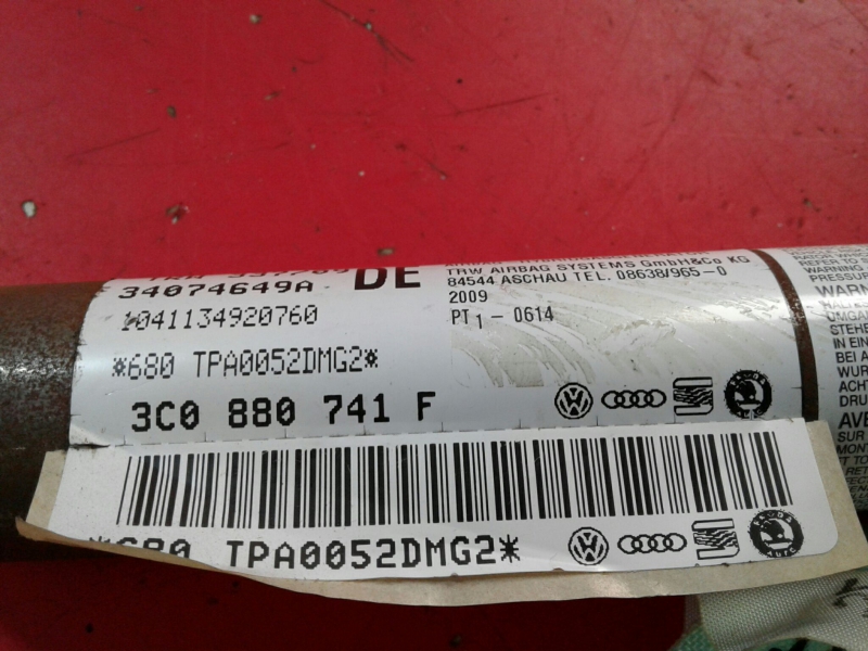 Airbag cortina esquerdo VOLKSWAGEN Passat Variant (3C5) Imagem-2
