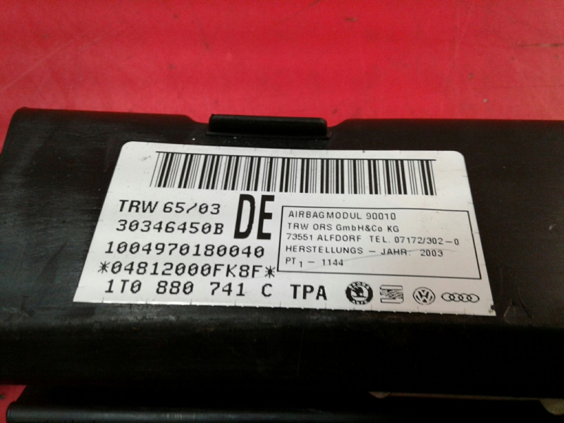 Airbag Cortinha Izquierdo VOLKSWAGEN Touran (1T) Imagem-1
