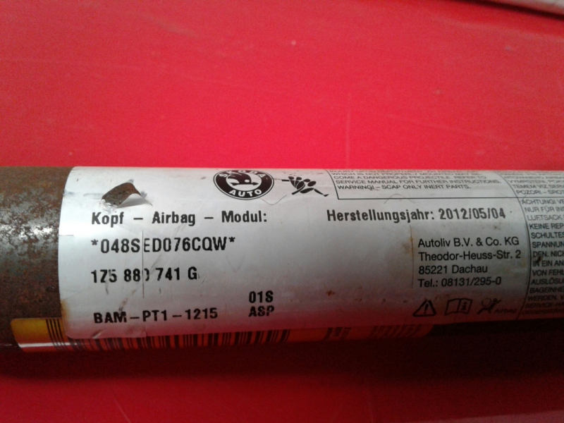 Airbag cortina esquerdo SKODA Octavia II Hatchback (1Z3) Imagem-1