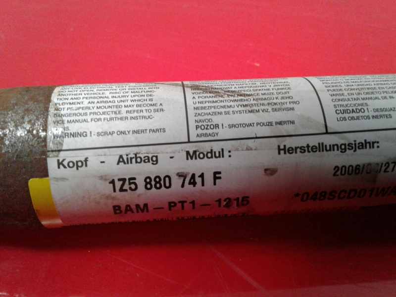 Airbag cortina esquerdo SKODA Octavia II Hatchback (1Z3) Imagem-1