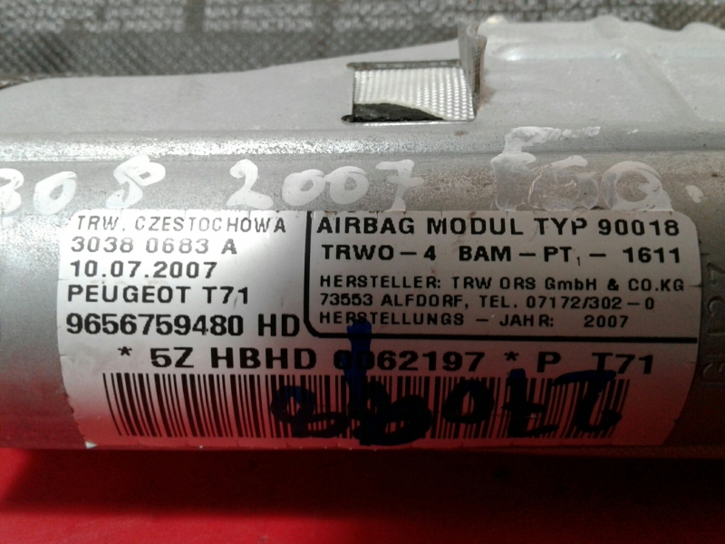 Airbag cortina esquerdo PEUGEOT 308 (4A_, 4C_) Imagem-1